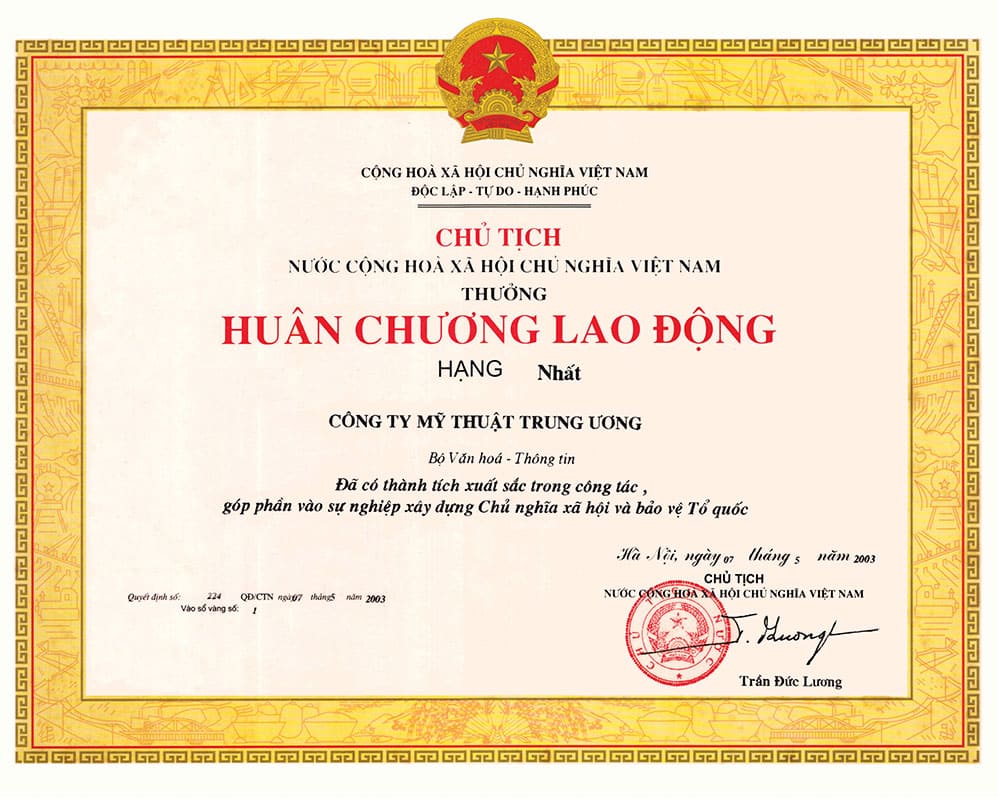 Huân chương Lao động hạng Nhất